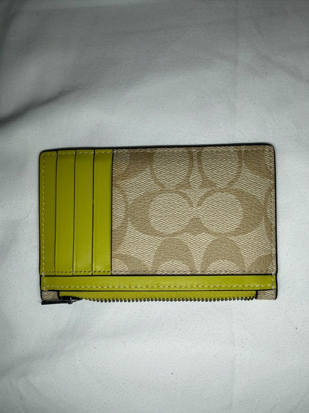 Coach Zip Card Case in Signature Canvas